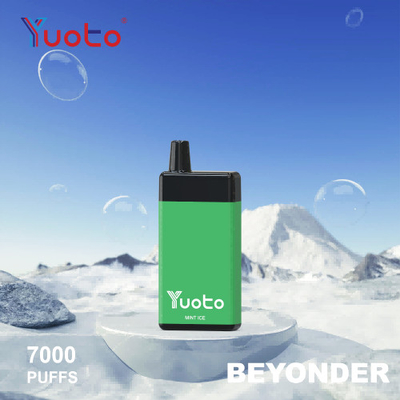 7000 Puffs Yuoto Beyonder Vape แบบใช้แล้วทิ้งแบบชาร์จไฟได้ 650 MAH
