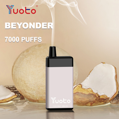 7000 Puffs Yuoto Beyonder ปากกา Vape แบบใช้แล้วทิ้งมอระกู่พร้อมขดลวดตาข่ายแบตเตอรี่ E-Liquid 900mAh ขนาด 16 มล