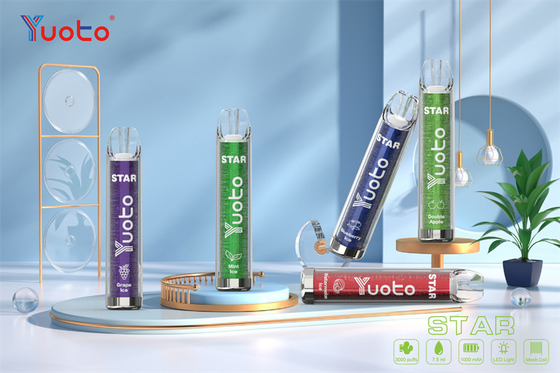 16 สี Yuoto Vape Star 1000mAh 3.2V แบตเตอรี่บุหรี่อิเล็กทรอนิกส์