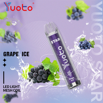 1.2ohm ใช้แล้วทิ้ง 3000 พัฟ Yuoto Vape Star มี 16 สี