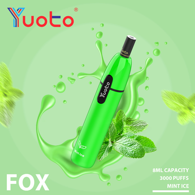 Fox 3000 Puffs Yuoto E Cigarette Vape กระดาษกรอง