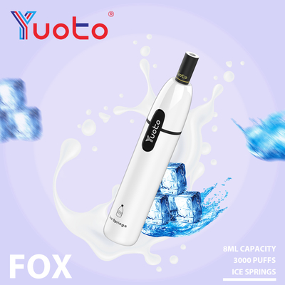 Fox 3000 Puffs Yuoto E Cigarette Vape กระดาษกรอง