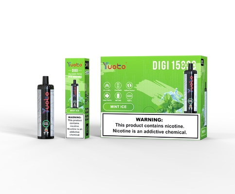 Yuoto DIGI 15000 Puffs Daul Mesh Coil Vape 20 ML วีปเปอร์ที่ใช้ได้
