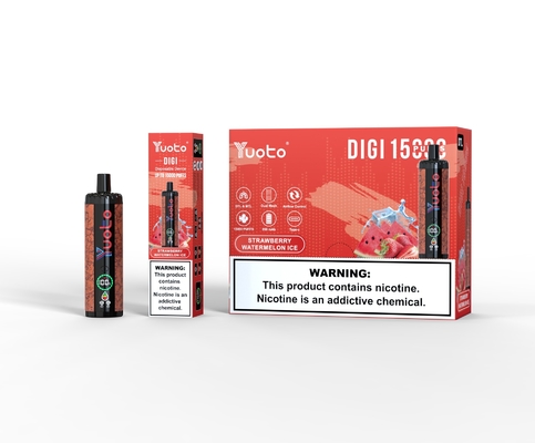 Yuoto DIGI 15000 Puffs Daul Mesh Coil Vape ปรับระบายอากาศ