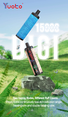 Yuoto DIGI 15000 Puffs Daul Mesh Coil Vape Disposable Vape พร้อมจอแสดงผล