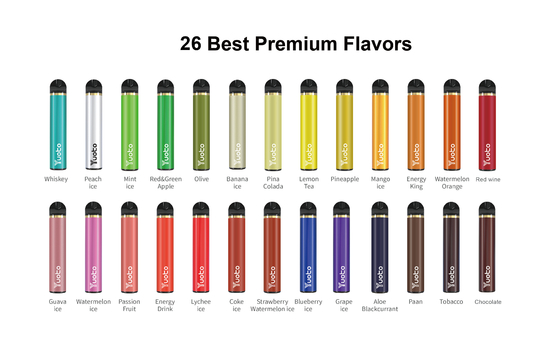 23 รสชาติ 1500 พัฟทิ้ง Vape 5ml E ความจุน้ำผลไม้ CE ใบรับรอง CF