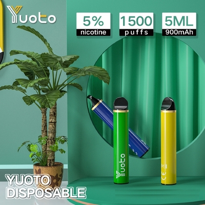 Yuoto ยี่ห้อ-1500puffs ที่กำหนดเองทิ้ง vapes 23 รส 900mAh 5.0ml อิเล็กทรอนิกส์ vaporizer พัฟบาร์ vape ทิ้ง