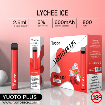 มินิรูปร่าง 800 Puffs Vape พร้อมรสชาตินุ่มสำหรับพัฟฟ์บาร์เพื่อการผ่อนคลาย