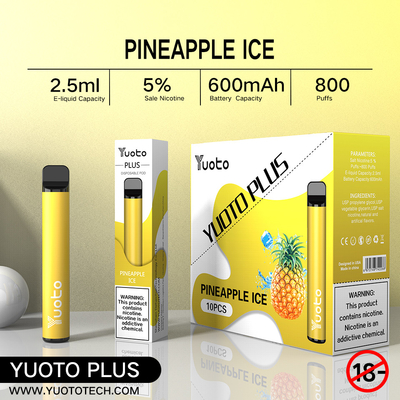 Yuoto Plus 800 พัฟบุหรี่อิเล็กทรอนิกส์ 32g 11 รสผสมบลูเบอร์รี่ราสเบอร์รี่สตรอเบอร์รี่