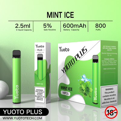 Yuoto Plus 800 พัฟบุหรี่อิเล็กทรอนิกส์ 32g 11 รสผสมบลูเบอร์รี่ราสเบอร์รี่สตรอเบอร์รี่