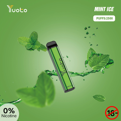SS304 Yuoto XXL 2500 Puffs แบตเตอรี่ทิ้ง Vape 1650mAh สำหรับ Relax Puff Bar