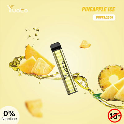 SS304 Yuoto XXL 2500 Puffs แบตเตอรี่ทิ้ง Vape 1650mAh สำหรับ Relax Puff Bar