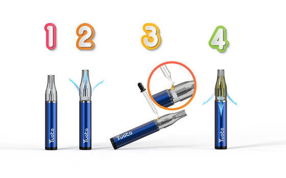 ขนาดพกพา High Puff Disposable Vape 650mAh ในตัวแบตเตอรี่