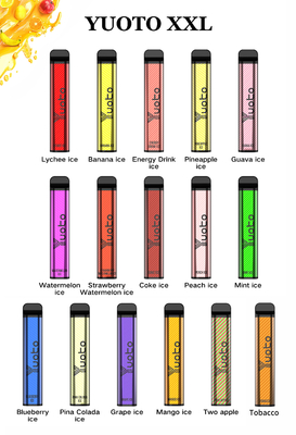 Yuoto xxl 2500puffs 1200mah 7ml eliquid รูปทรงสี่เหลี่ยม yuoto vape แบบใช้แล้วทิ้ง yuotovape ที่ร้อนแรงที่สุดรสชาติองุ่น vape pod