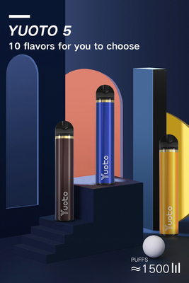 น้ำแข็งมะม่วง 25 รส Disposable Vape Pen Low Nicotine 1500 พัฟ