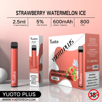 Yuoto 800 Puffs Vape พร้อม 11 รสชาติ Origal Area 2.5 ML ความจุน้ำผลไม้