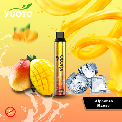 สแตนเลส Yuoto 3000 พัฟ Vape ทิ้ง 1350 MAh 5% นิโคติน