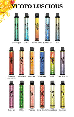 Yuoto Luscious 3000 พัฟ Vape แบบใช้แล้วทิ้ง 1350 mAh แบตเตอรี่ 8.0 ML E-Juice