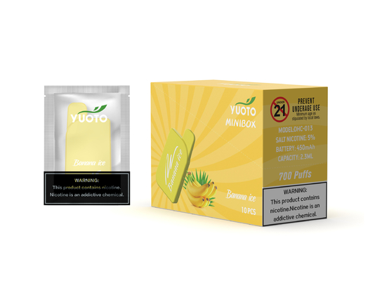 Yuoto Mini Box 700 Puffs Vape 15 รส 2.3 ML ความจุน้ำผลไม้