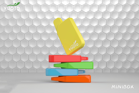 Yuoto Mini Box 700 Puffs Vape แบตเตอรี่แบบใช้แล้วทิ้ง 15 รส 450mAh E-Juice 2.3ml