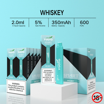 Yuoto Smart 600 Puffs vape จากเซินเจิ้นประเทศจีน Vape Manufatrare Yuoto โลโก้บนระบบ Pod ของผลิตภัณฑ์