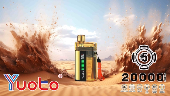 ยกระดับประสบการณ์การสูบไอของคุณด้วยบุหรี่ไฟฟ้า yuoto 5000 puffs ความจุแบตเตอรี่ 850mAh และปรับการไหลเวียนของอากาศได้